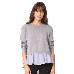 English Factory Combo Flounce Sweater Size L